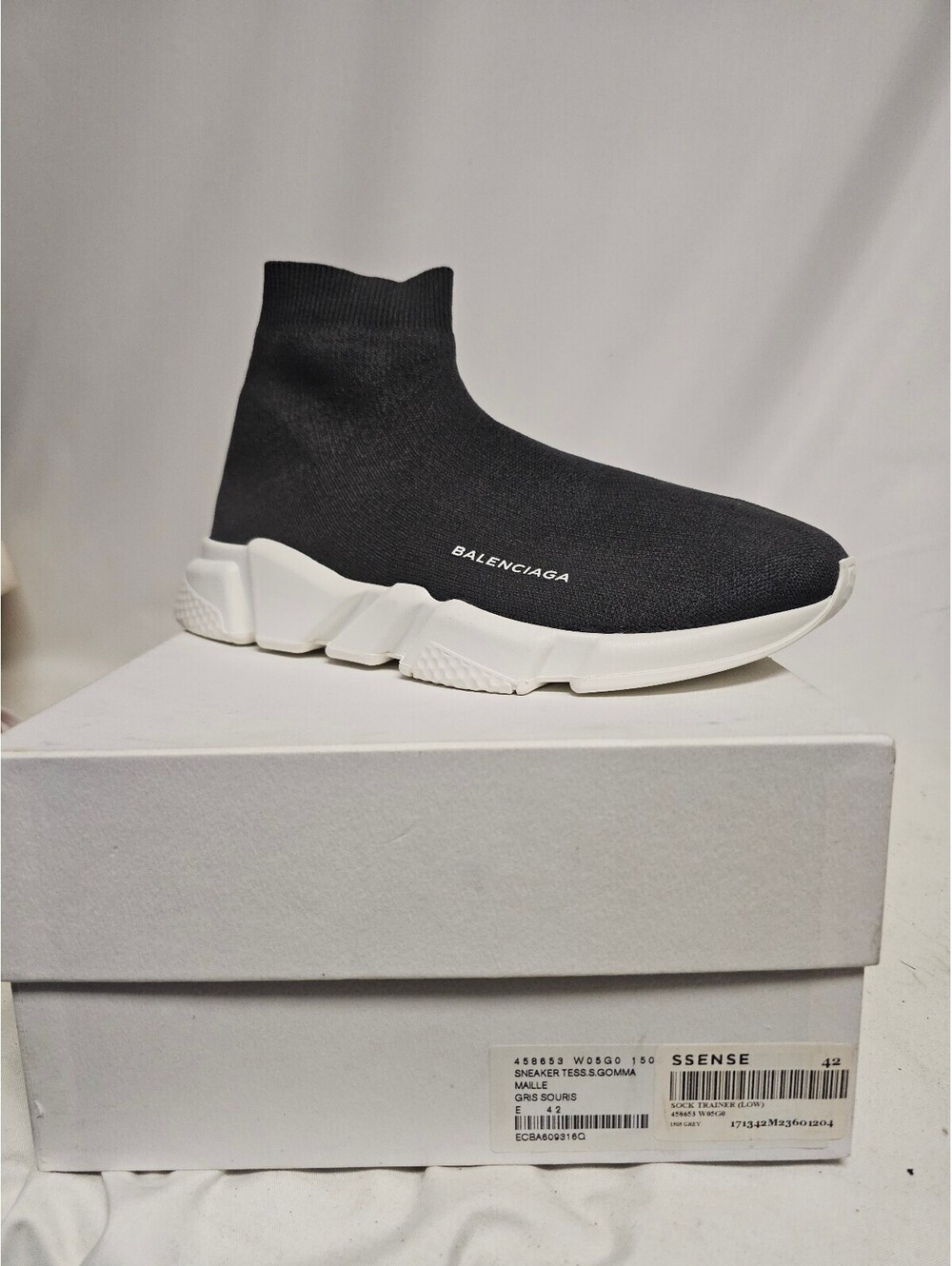 Balenciaga Speed Trainer sock Grey size 42 100% authentic